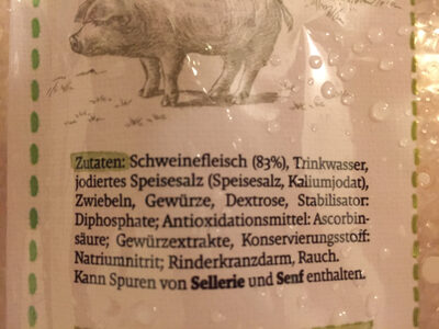 Fleischwurst geräuchert - Ingrediënten - de