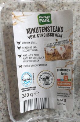 Minutensteaks vom Strohschwein - Produkt