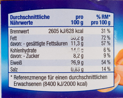 Erdnusscreme Creamy - Nutrition facts - de