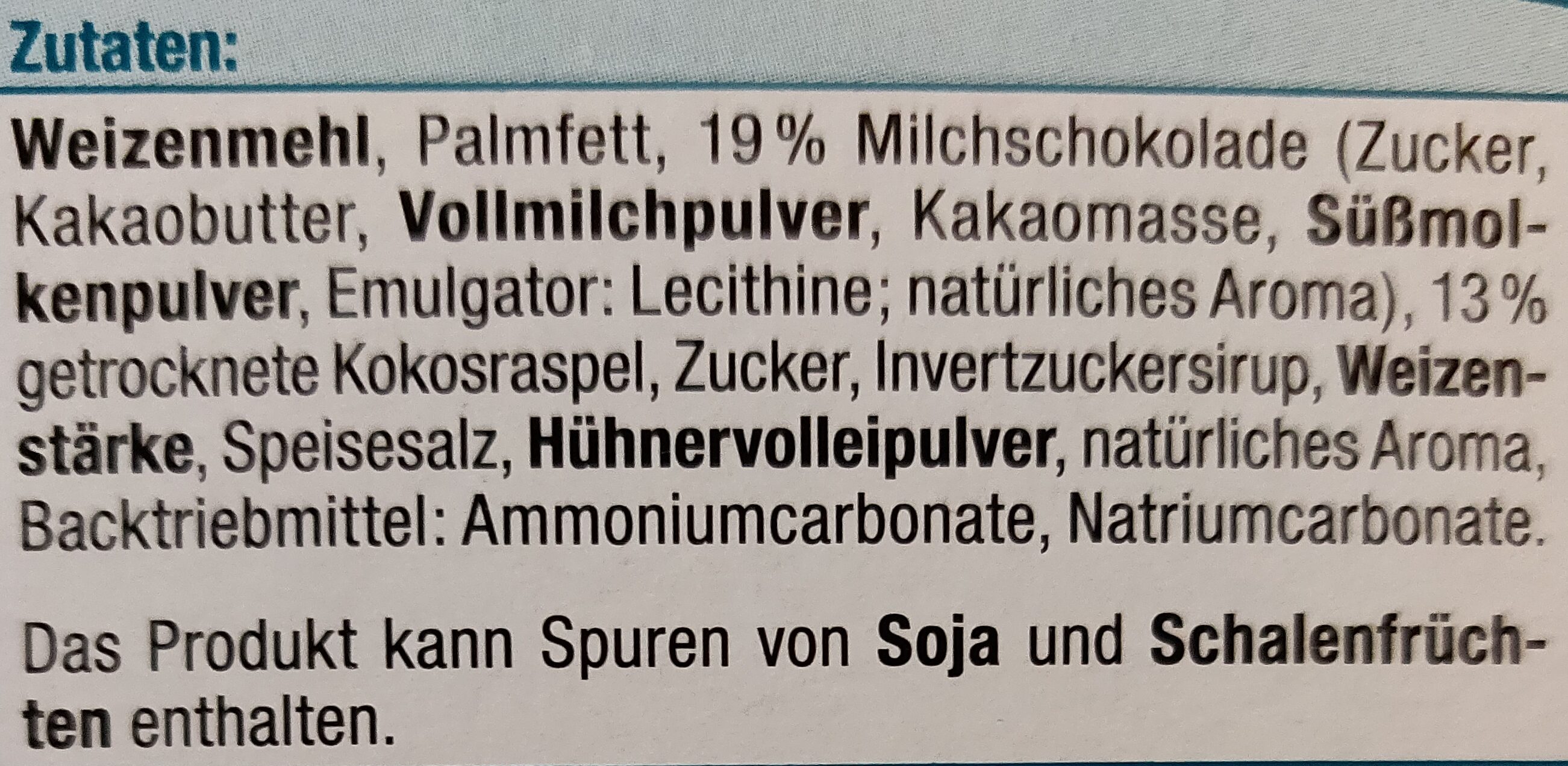 Kokos Spritzgebäck - Ingrédients - de