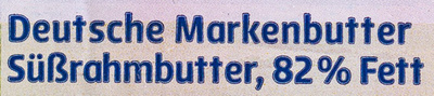 Deutsche Markenbutter Süßrahm - Ingredients - de