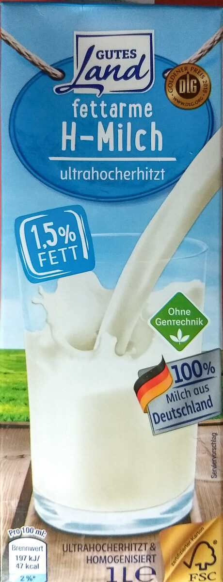 fettarme H-Milch - Produkt