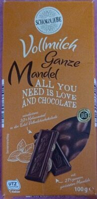Schokolade Vollmilch Ganze Mandel - Produkt