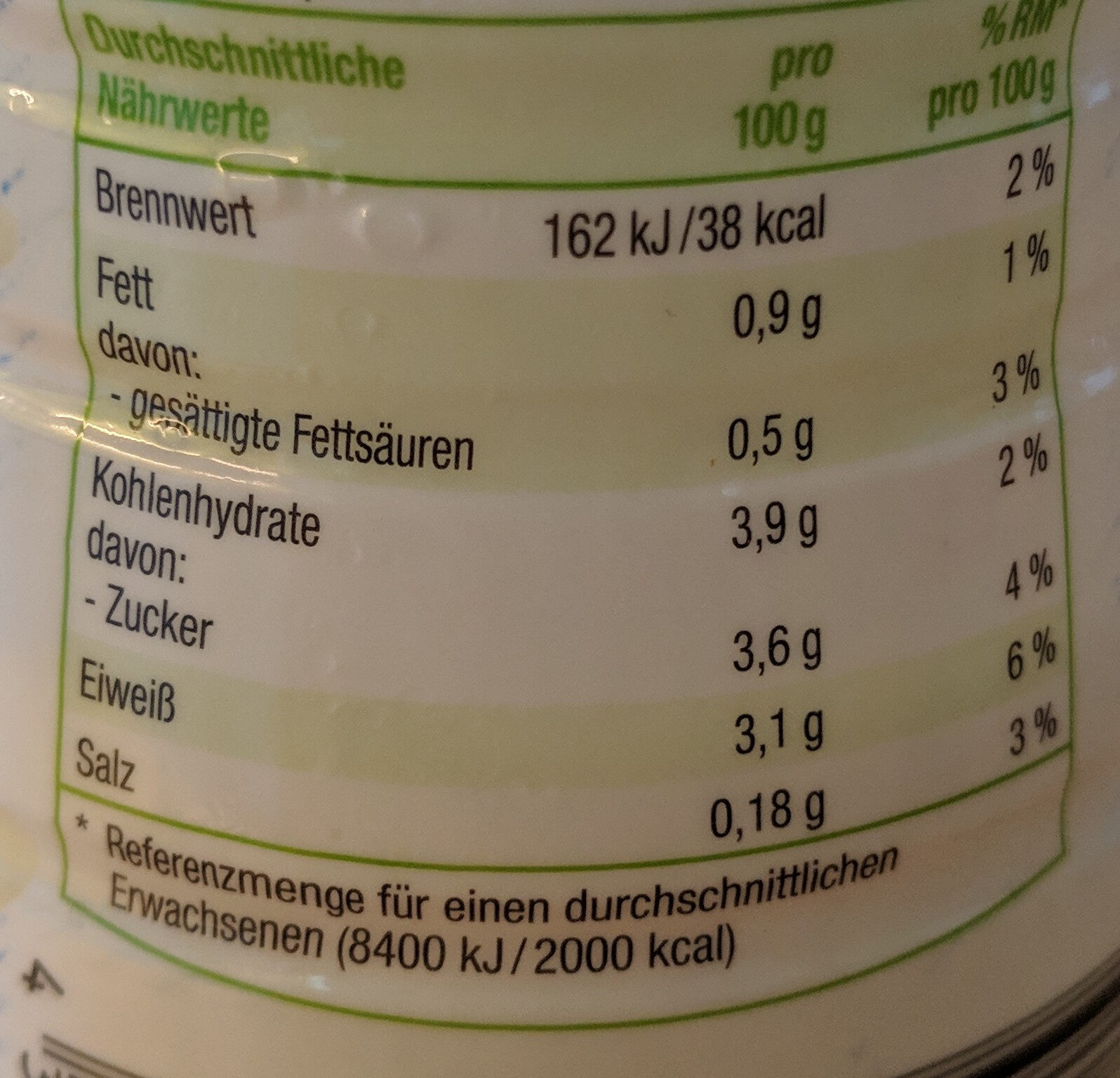 Zitrone Limette Joghurt Drink - Nutrition facts - de