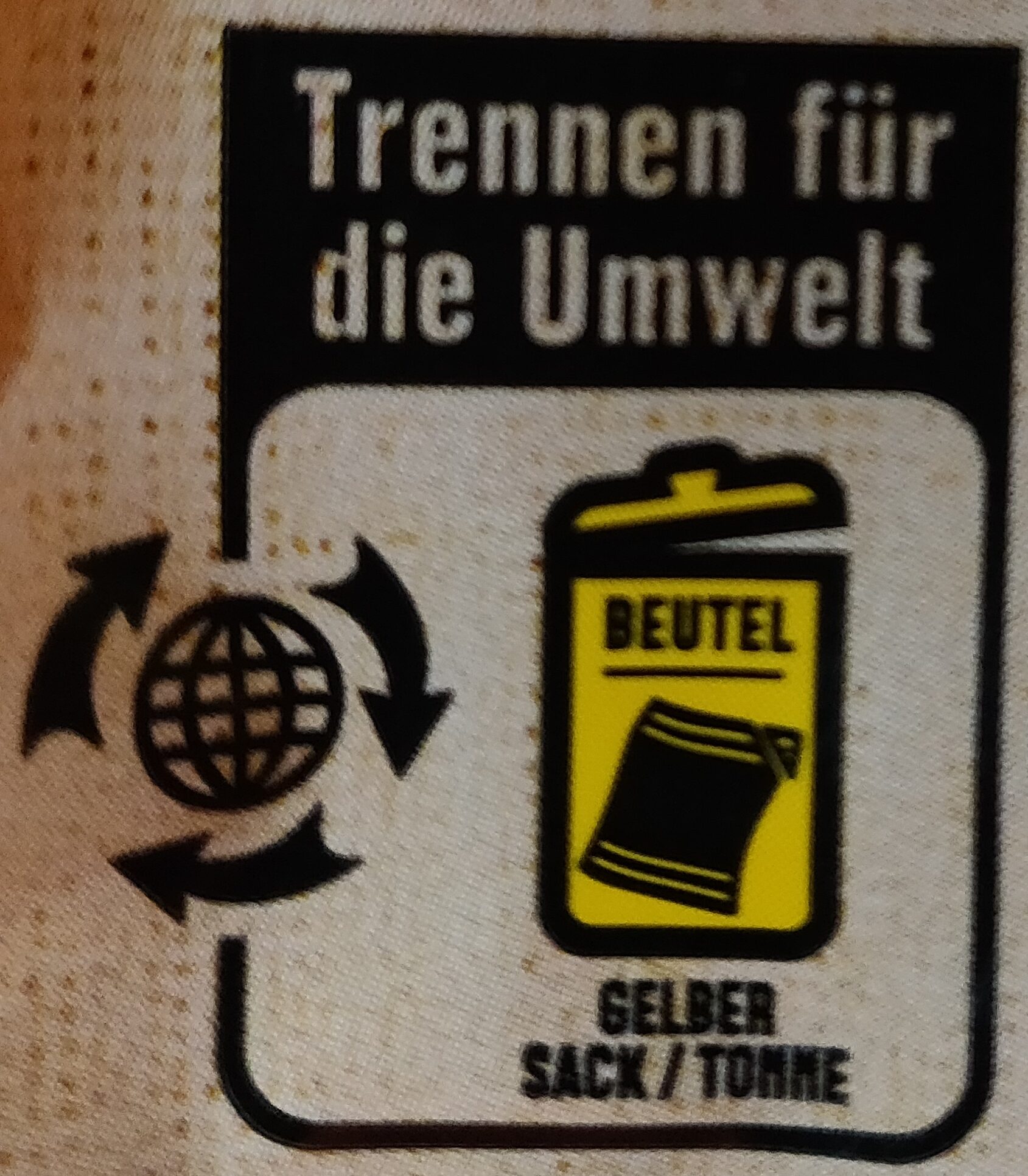 Brauner Rohrzucker - Instruction de recyclage et/ou informations d'emballage - de