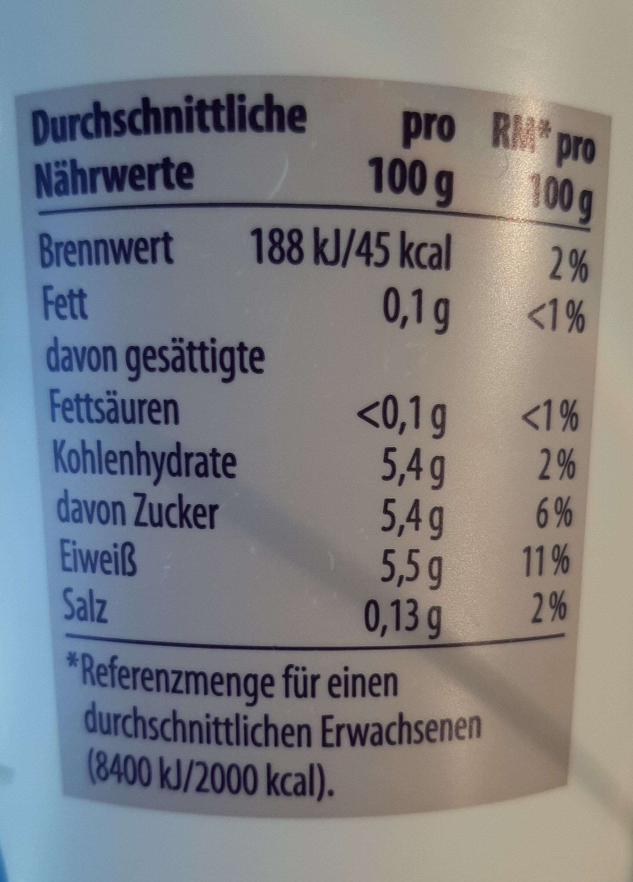 Magermilch Joghurt mild - Zutaten