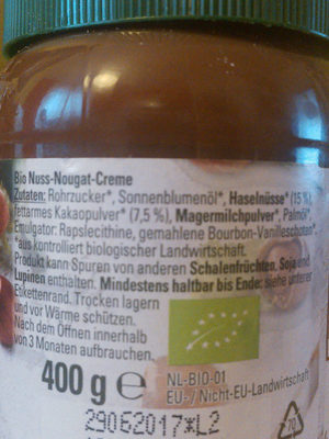 Nuss-Nougat-Creme - Ingredients