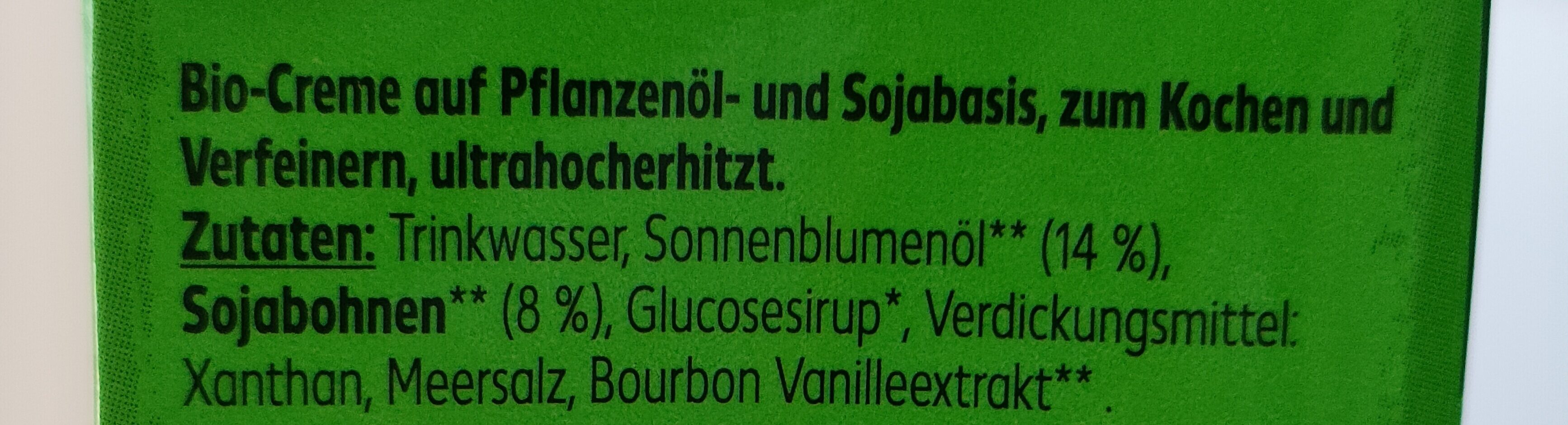 Schlagsahne - Ingredients - de