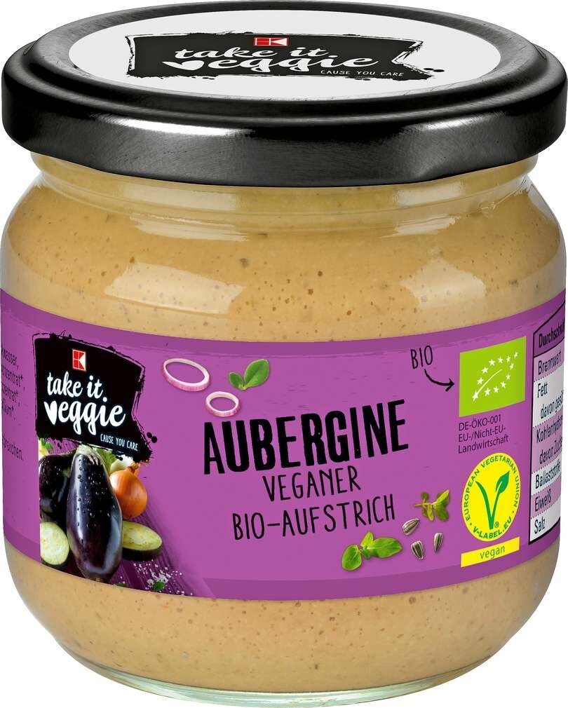 K-take it veggie Bio Brotaufstrich Aubergine - Producto - de