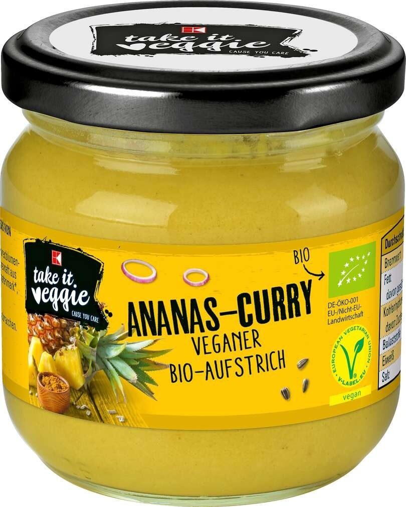 K-take it veggie Bio Brotaufstrich Ananas Curry - Produkt