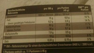K Bio Knusper schoko müsli Mit 12% Amaranth - Nutrition facts - fr