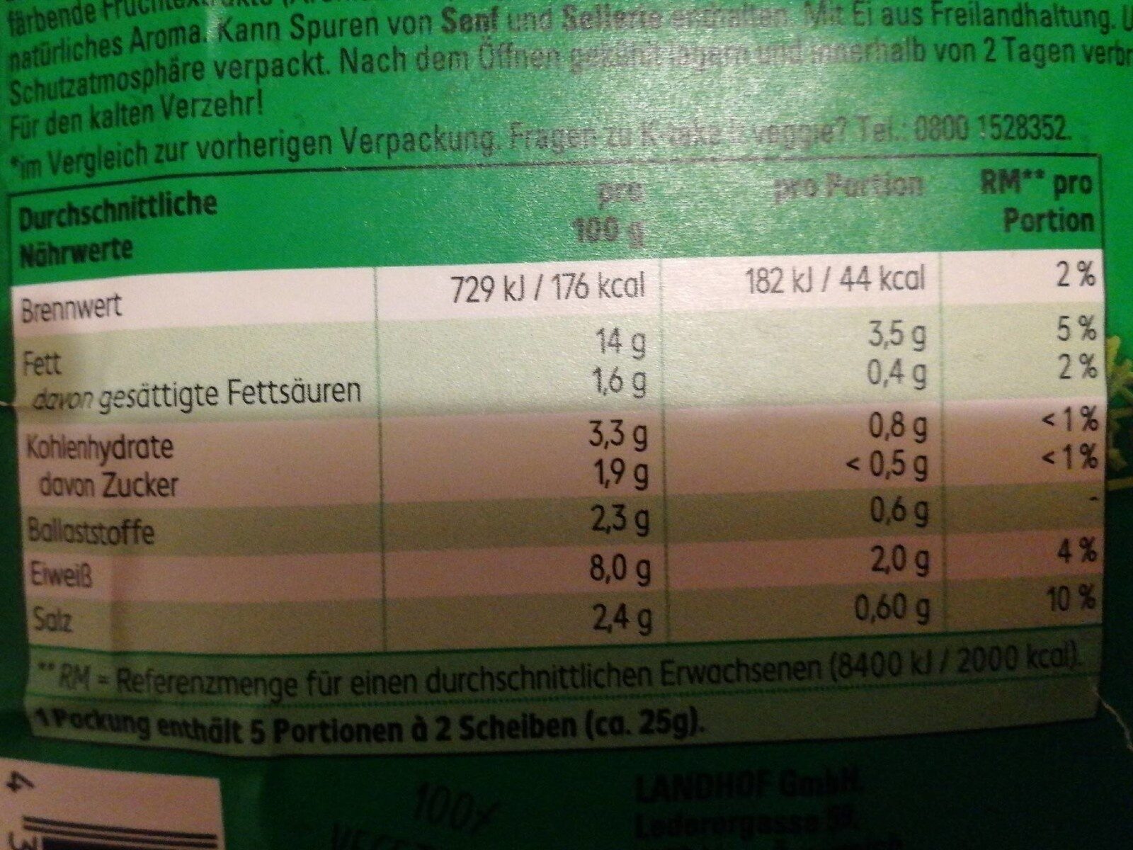 Take It Veggie Vegetarischer Aufschnitt, Mit Schni. .. - Nutrition facts - de
