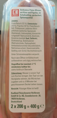 Puten-Wiener Käse-Paprika - Ingredients - de