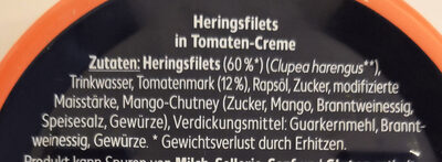 Heringsfilets Tomaten-Creme - Ingredients - de