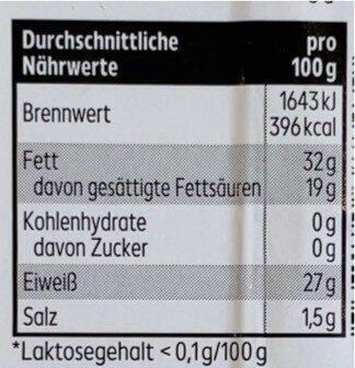 Le Gruyère Käse - Nutrition facts - de