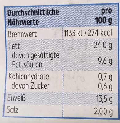 Jagdwurst - Nutrition facts - de