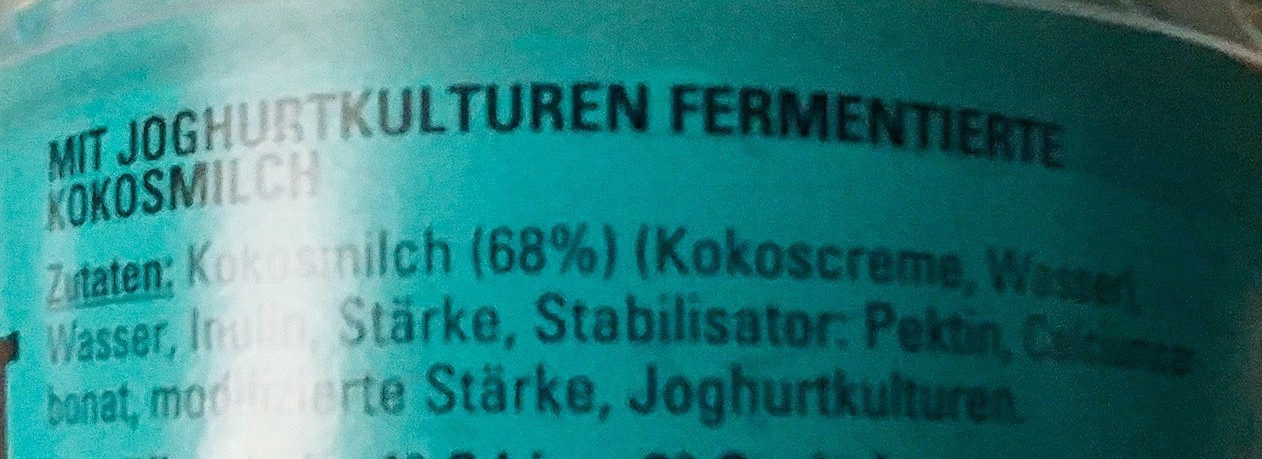 K-take it veggie Cocogurt Natur - Ingredienser - de