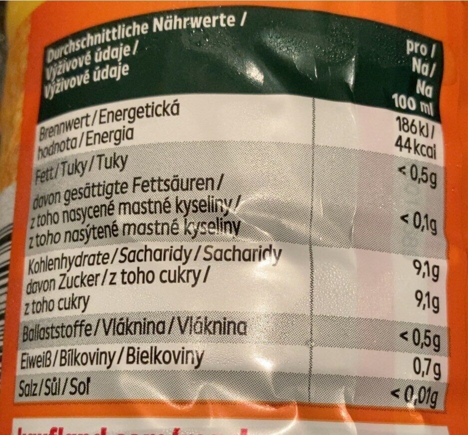Gekühlter Orangensaft - Valori nutrizionali - de