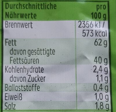 Kräuterbutter - Nutrition facts - de