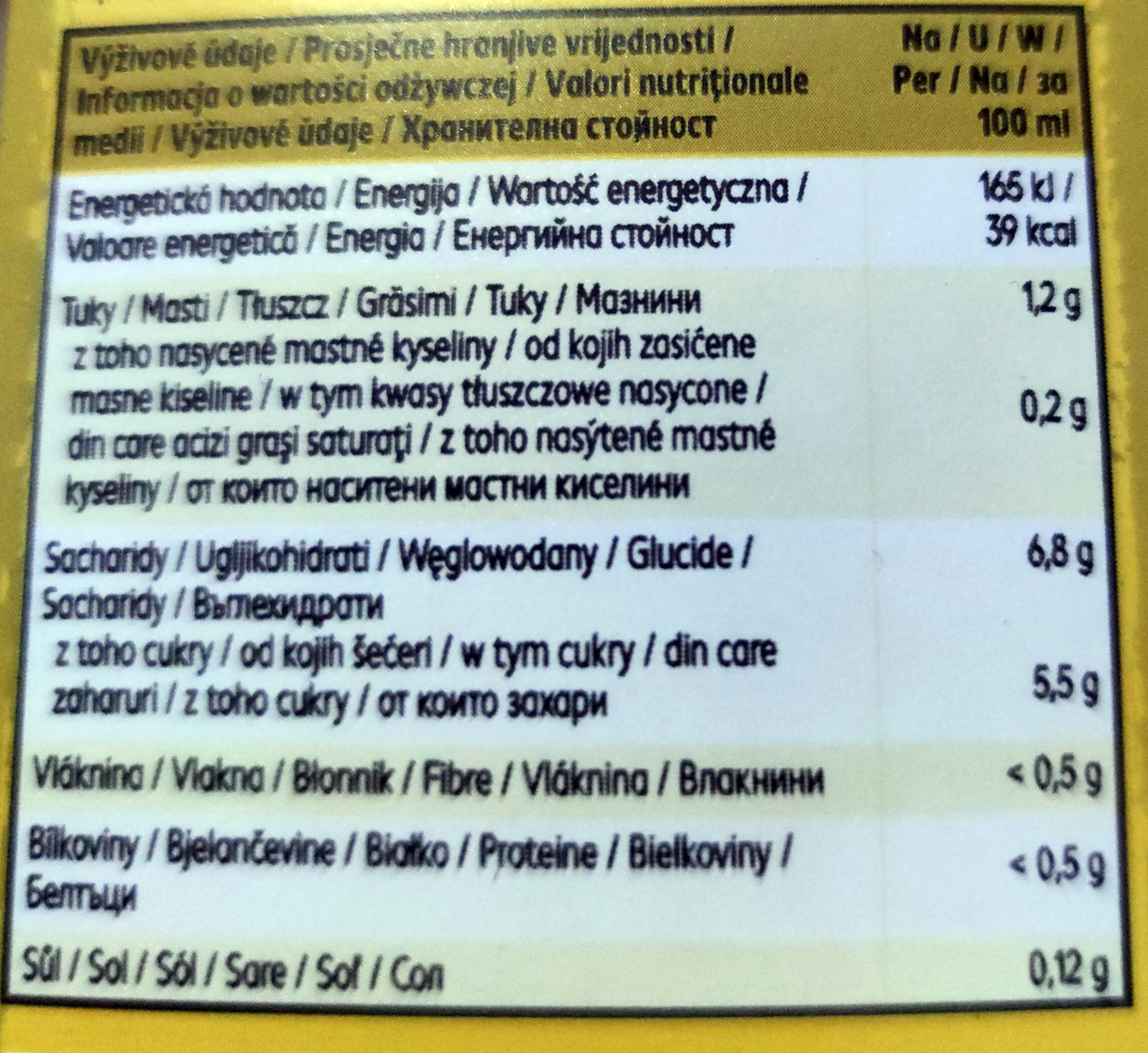 K-take it veggie Organic Oats Vanilla Drink 1l - Wartości odżywcze