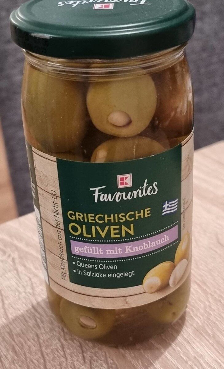 griechische Oliven gefüllt mit Knoblauch - Produkt