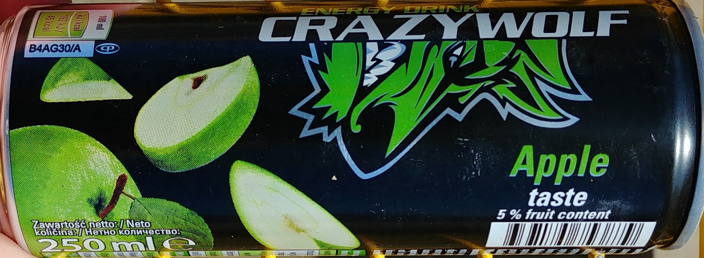 Crazy wolf energy drink jabłkowy - Produkt