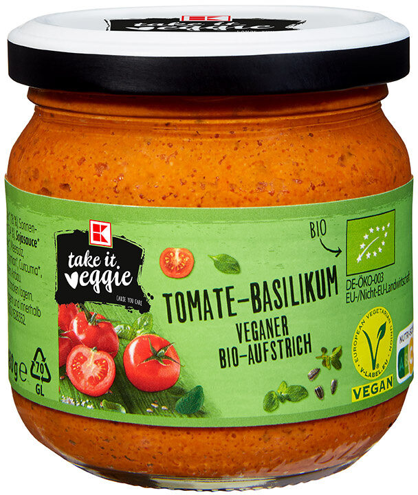 K-take it veggie Bio Brotaufstrich Tomate Basilikum - Produkt