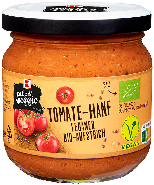 K-take it veggie Bio Brotaufstrich Toskana Tomato Hanf - Product