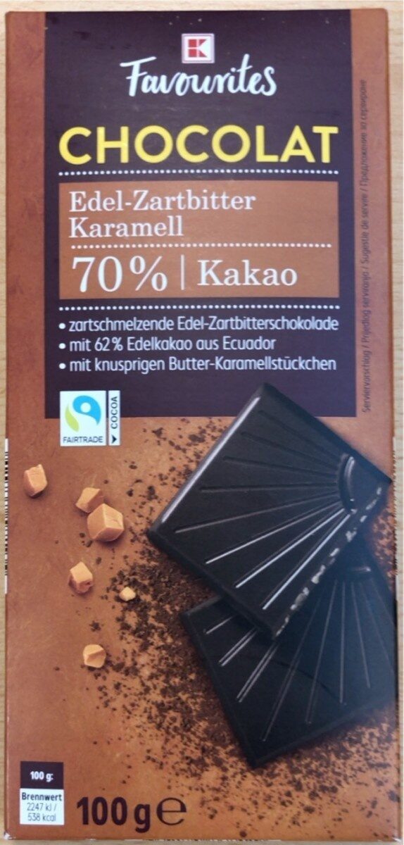 Chocolat Edel-Zartbitter Karamell 70% - Produkt