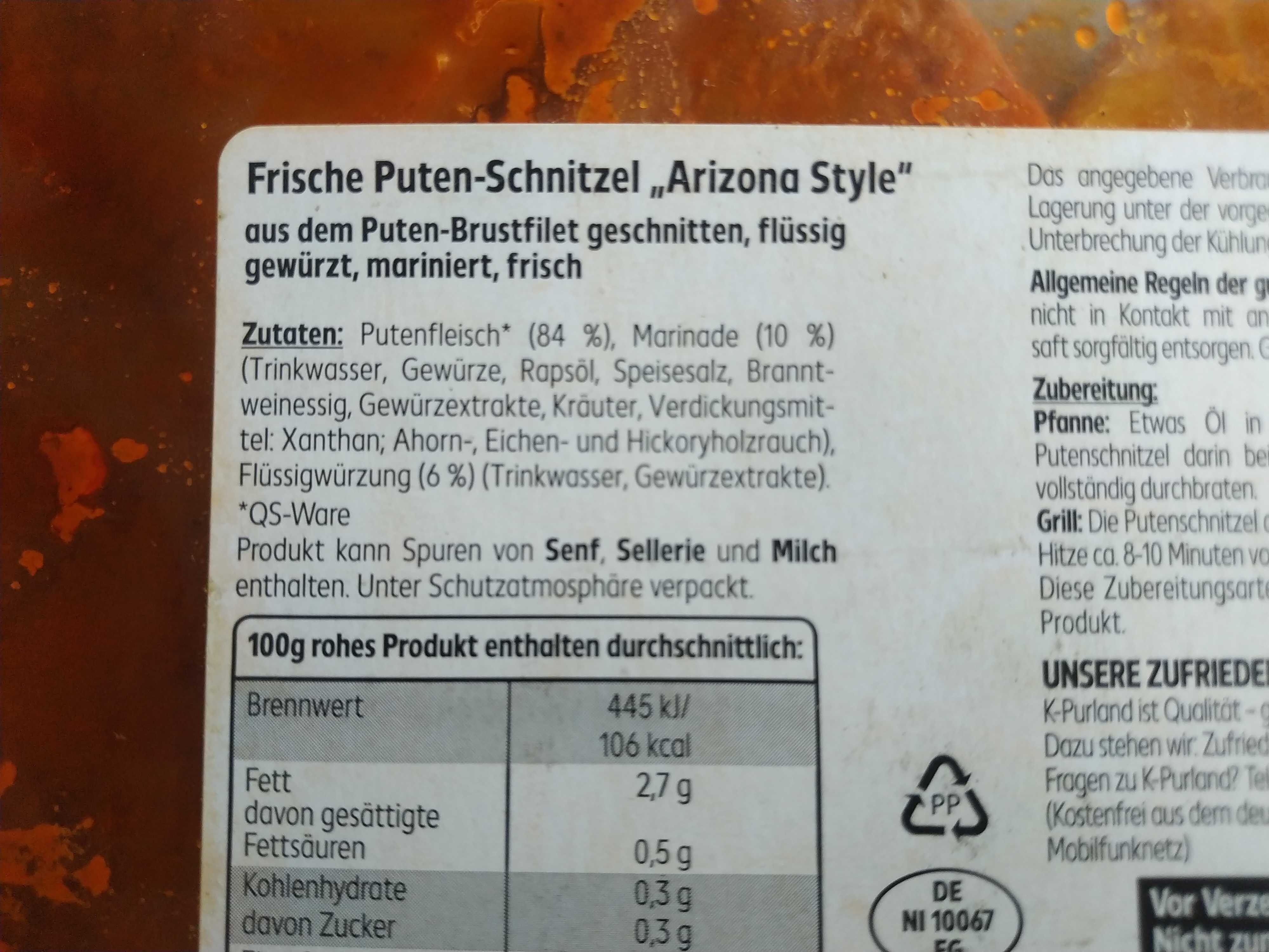 Puten-Schnitzel "Arizona Style" - Ingredients