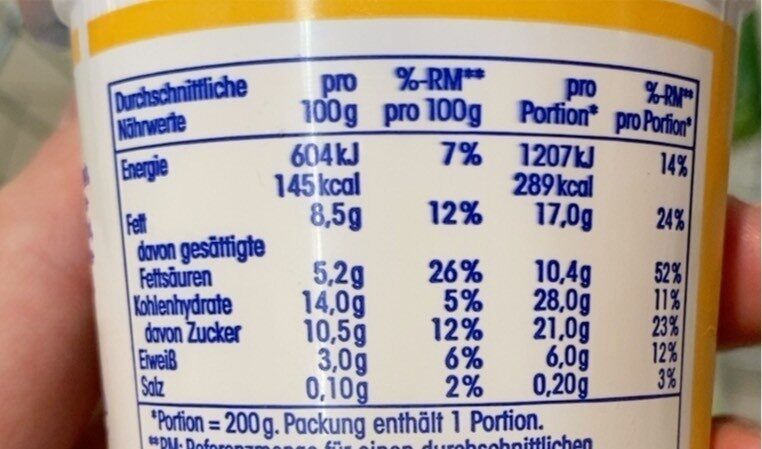 Ja Sahne Pudding - Nutrition facts - de