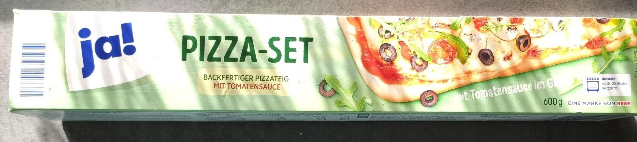 Pizza Set Backfertiger Pizzateig mit Tomatensauce - Produkt