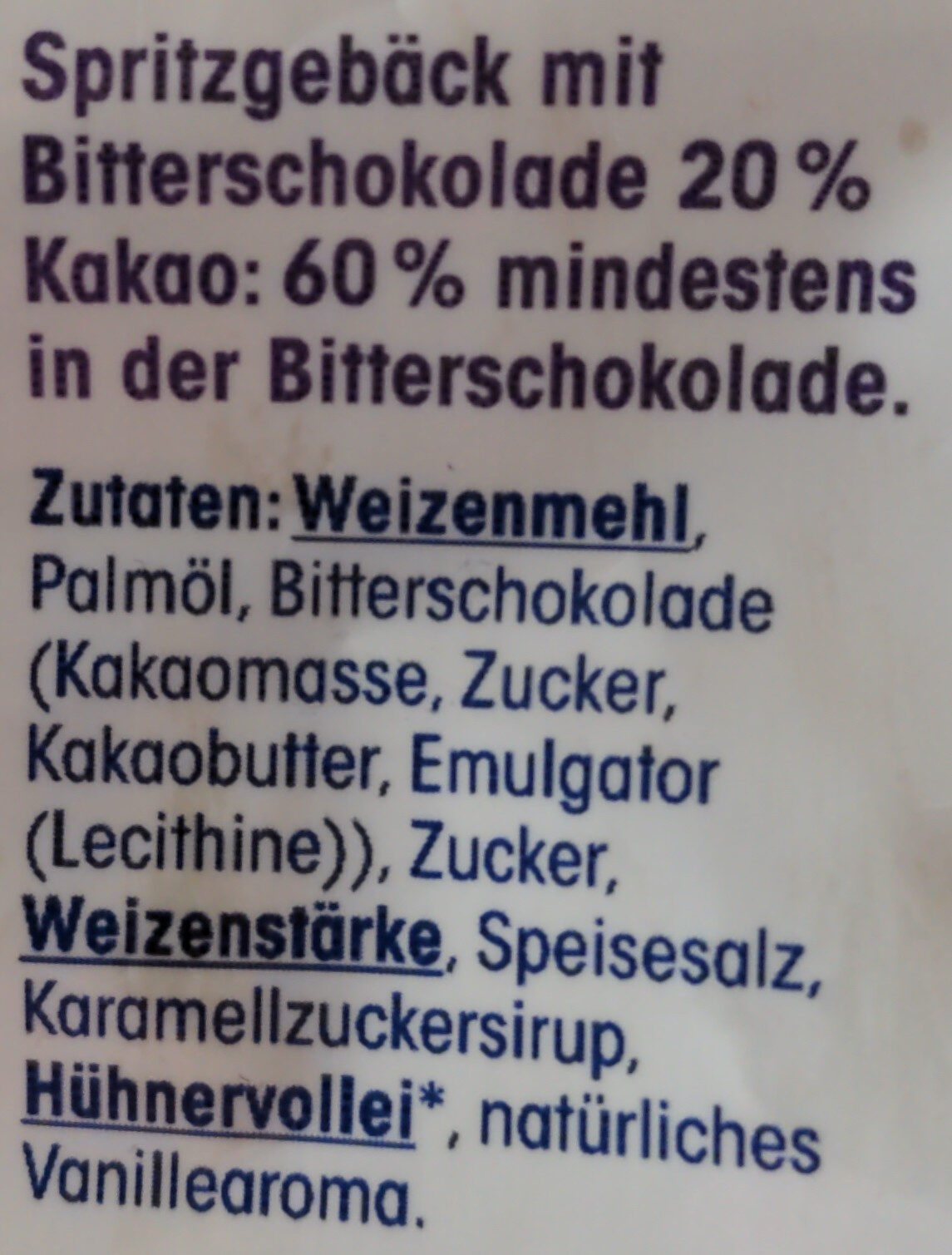 Schokotatzen mit Bitterschokolade - Ingredients - de