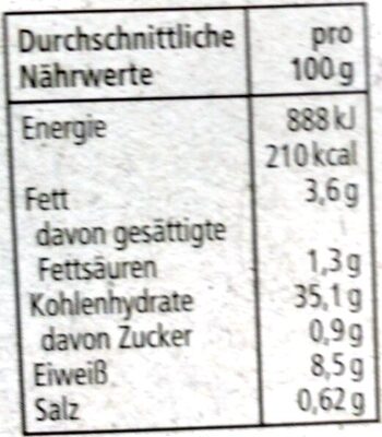 Tortelloni Käse-Kräuter - Nährwertangaben