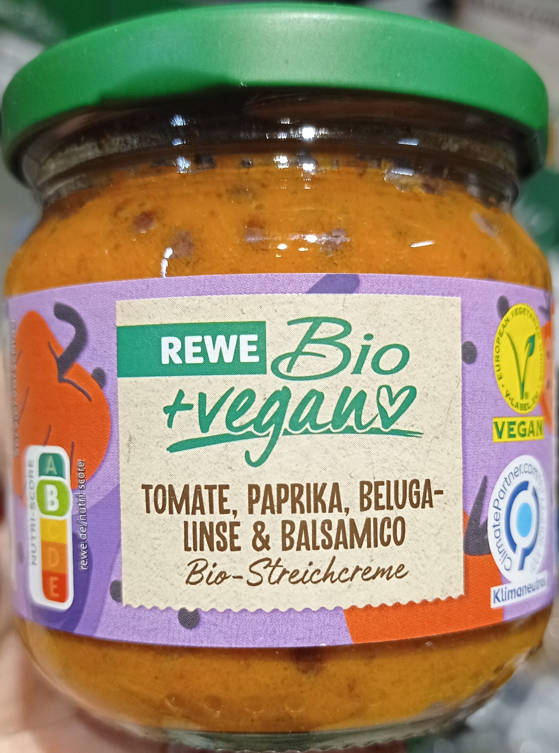 Bio-Streichcreme Tomate, Paprika, Beluga-Linse - Product - de