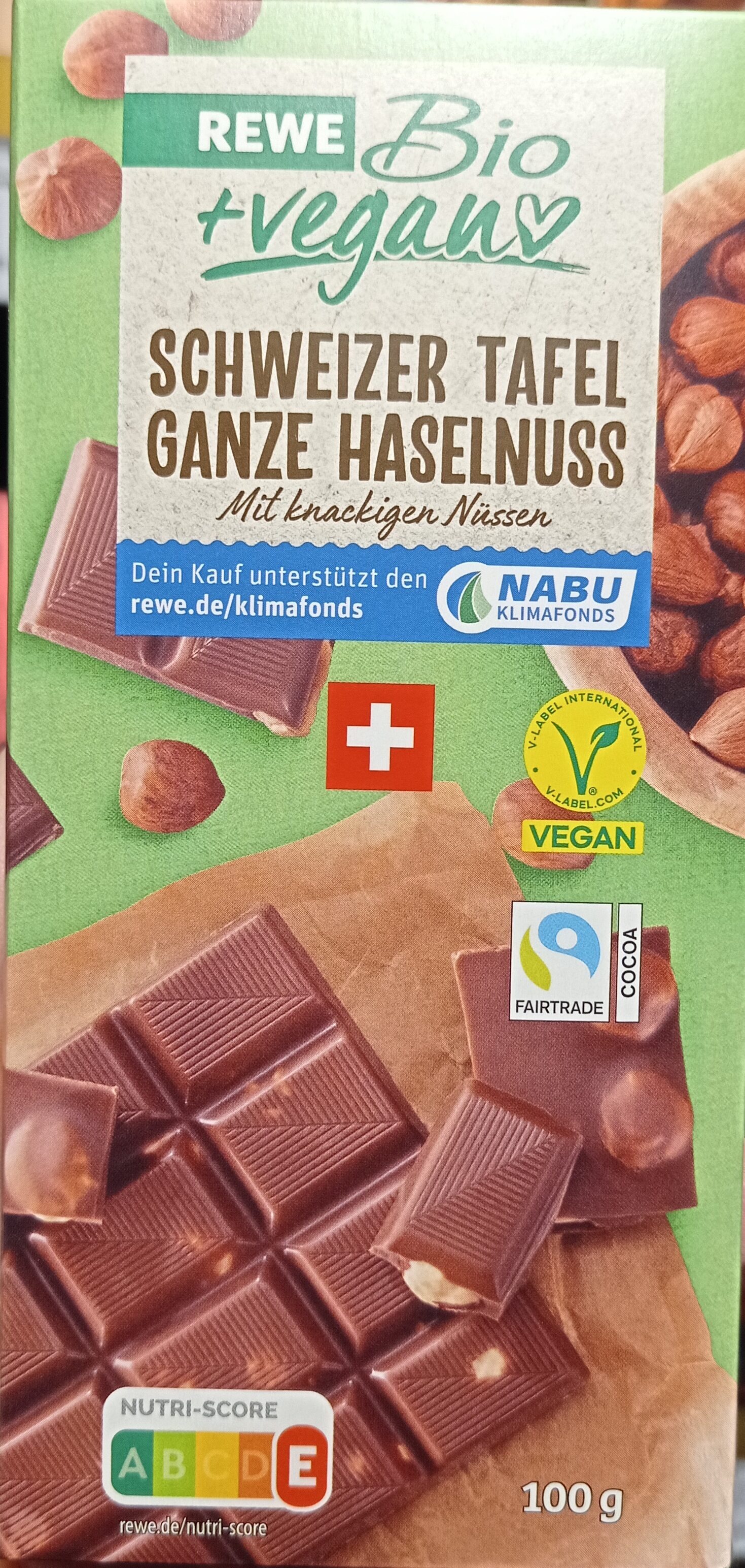 Schweizer Kakaotafel Ganze Haselnuss - Produkt