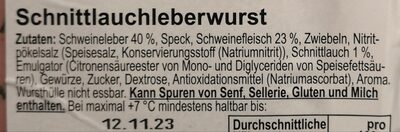 Schnittlauchleberwurst - Zutaten