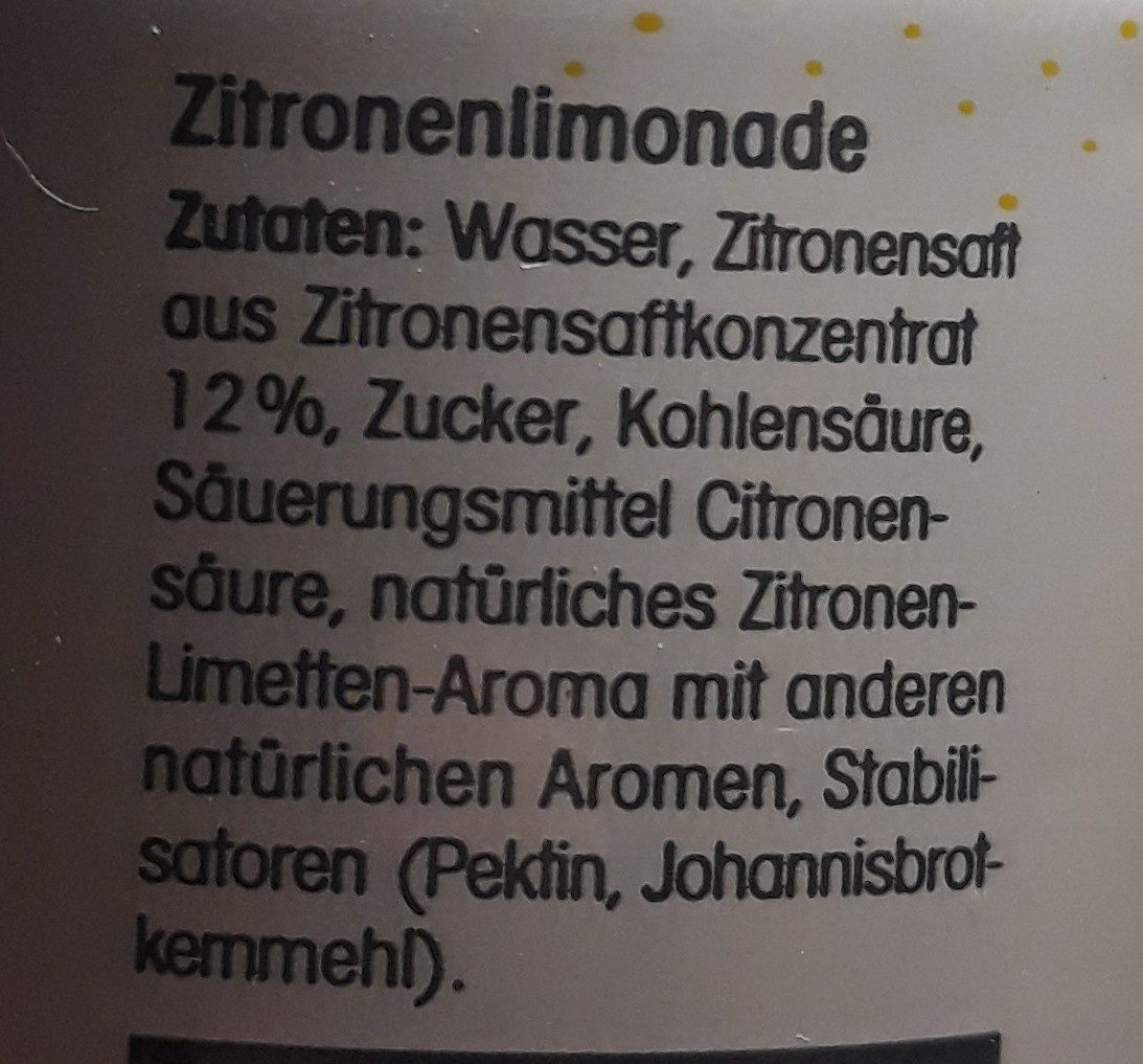 Limonata al limone - Zutaten - fr