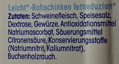 Leicht Rohschinken - Ingredients - de