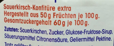 Konfitüre ,Sauerkirsche extra - Ingredients - de