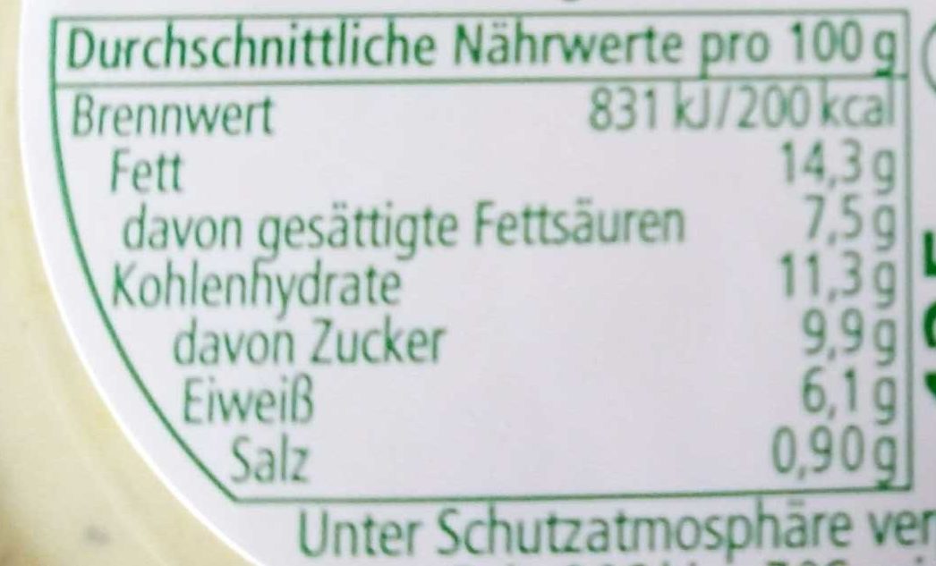 Brotaufstrich Senf-Honig-Feige - Nutrition facts - de