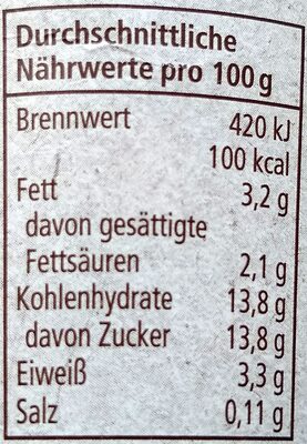 Milder Joghurt Bratapfel - Nutrition facts - de