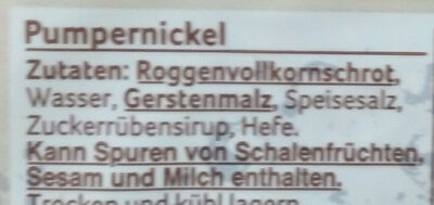 REWE Westfälischer Pumpernickel - Ingredients - de