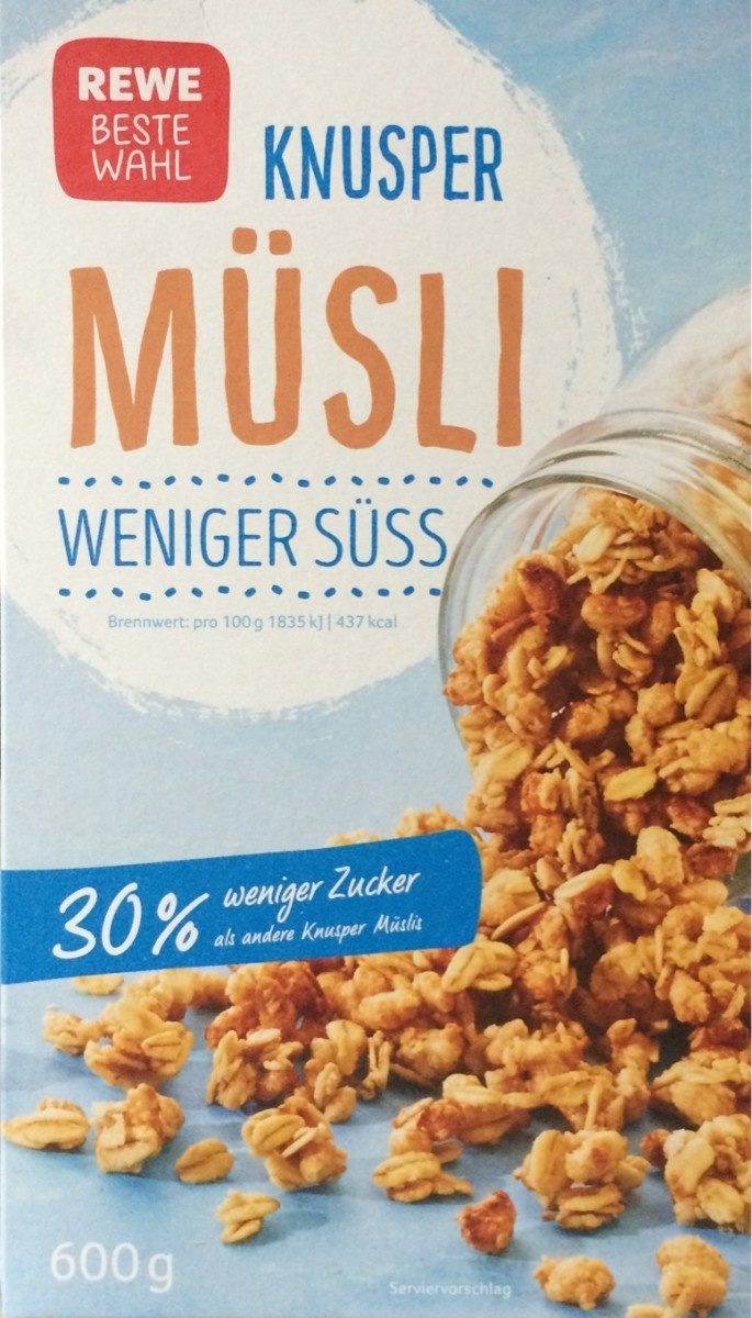 Knusper Müsli Weniger Süß, Knusper - Produit