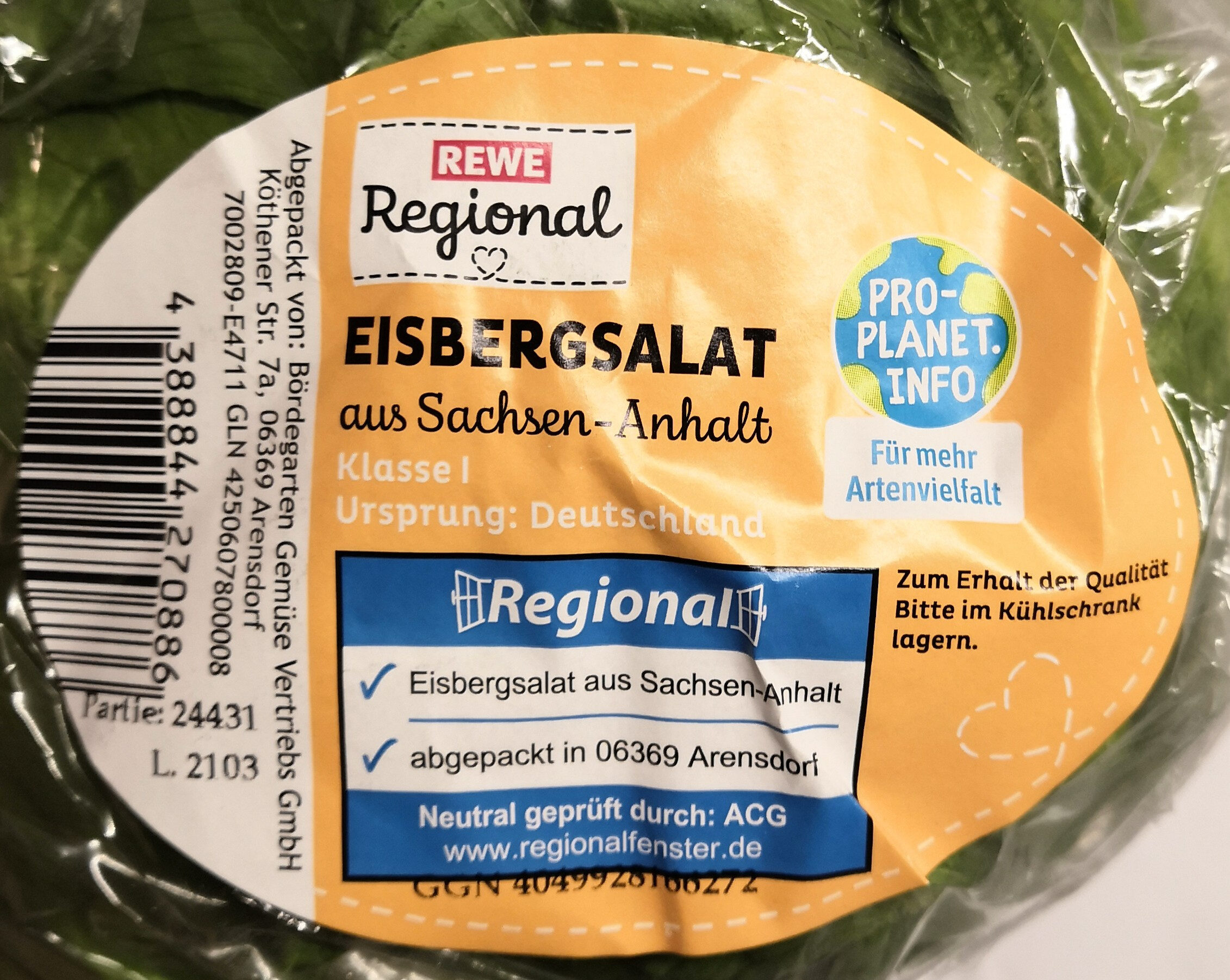 Eisbergsalat - Ingredients - de