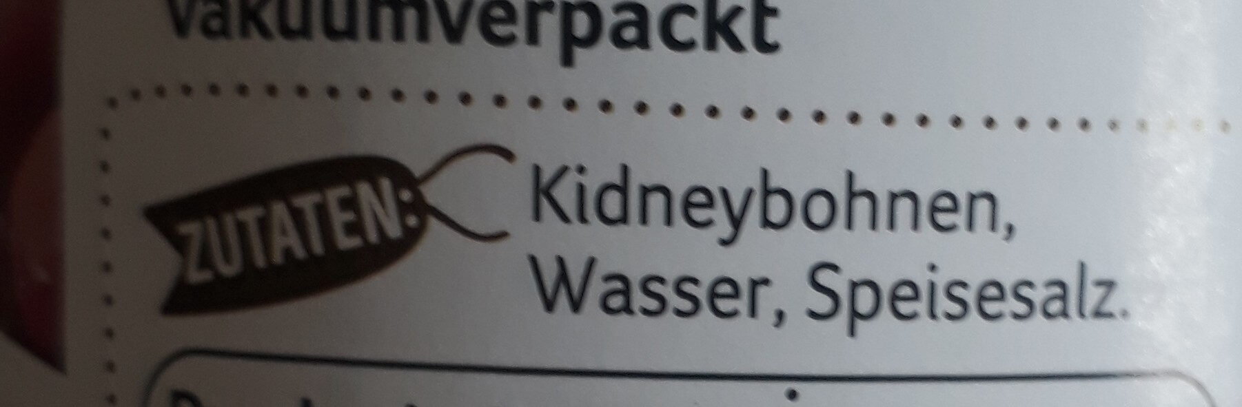 Kidneybohnen - Ingrédients - de