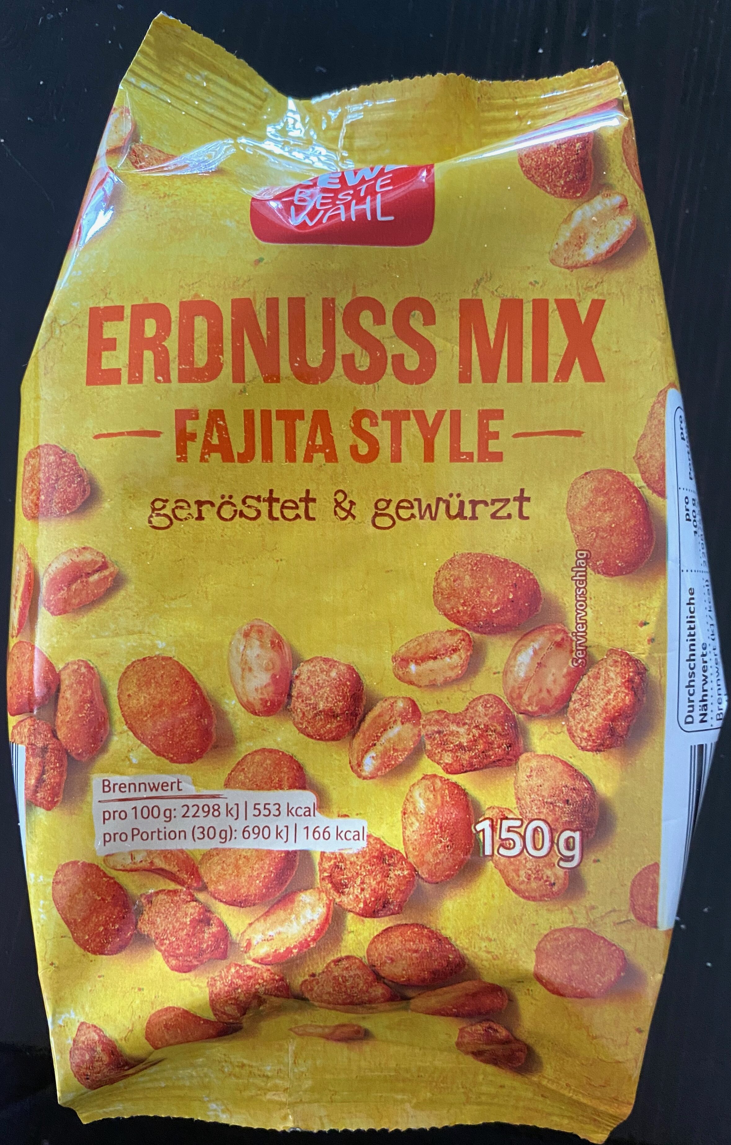 Rewe Beste Wahl Erdnuss Mix Fajita Style - Produit - de