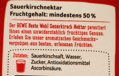 Sauer-Kirsch Nektar - Ingredients - de