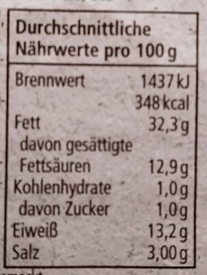 Bacon-Würfel - Nutrition facts - de