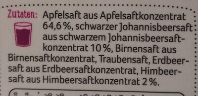 REWE Beste Wahl Apfel Schwarze Johannisbeere Himbeere - Ingredients - de